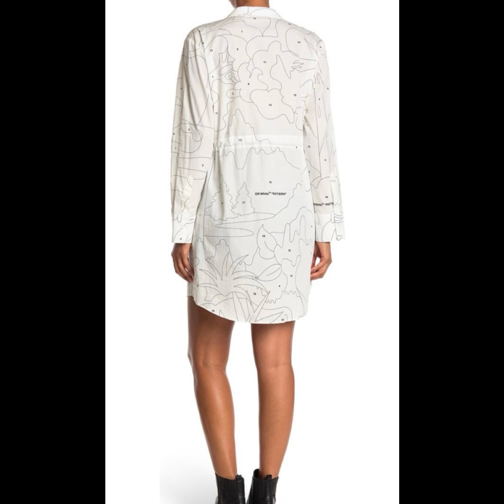 ❤️HOST PICK 🌹 NWT Off-White Puzzle Coulisse Drawcord Waist Dress - Picture 7 of 12